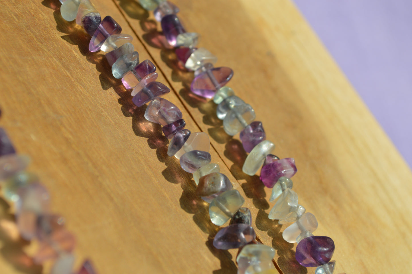Collier sautoir en fluorite - La Clarté d’Apollon