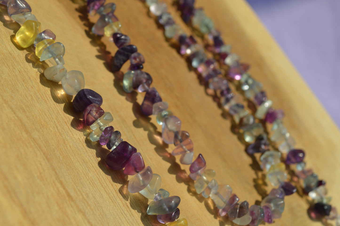Collier sautoir en fluorite - La Clarté d’Apollon