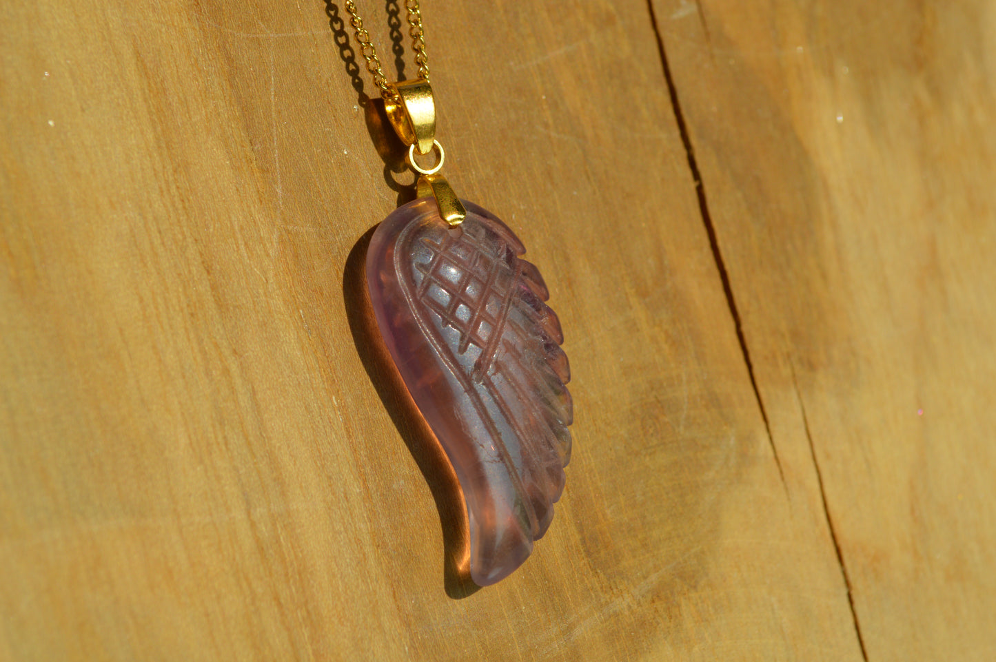 Collier aile d’ange en pierre naturelle - Les Ailes d’Iris