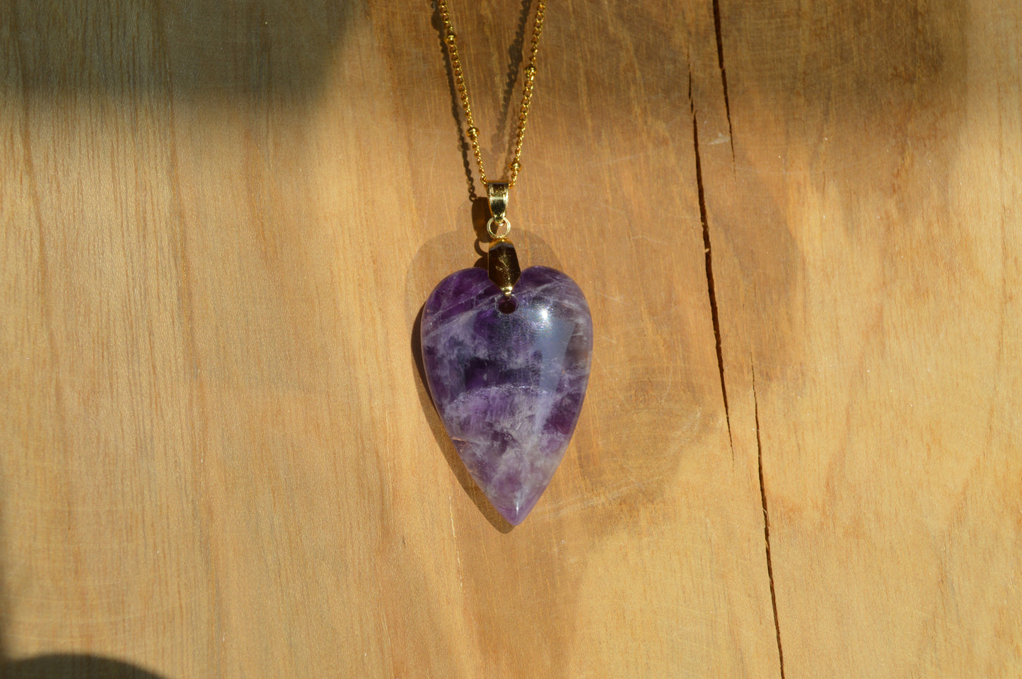 Collier cœur en pierre naturelle - Le Cœur d’Aphrodite